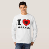 T-shirt J'aime l'Albanie (Devant entier)