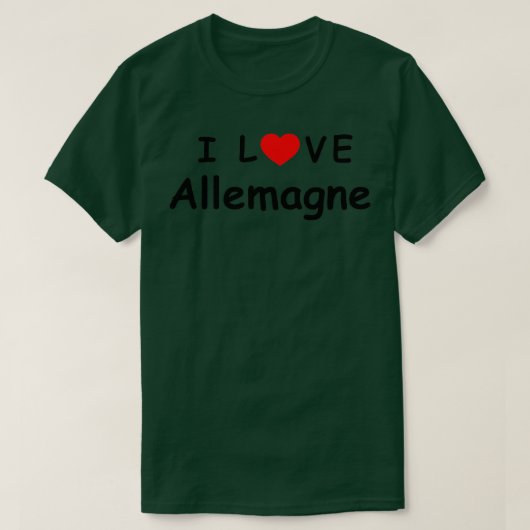 T-shirt j'aime l'Allemagne 1 (Design devant)