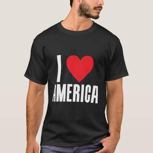 T-shirt J'aime l'Amérique (Devant)