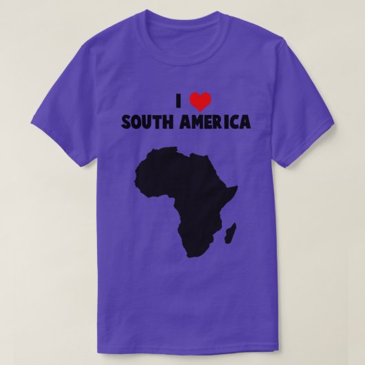 T-shirt J'aime l'Amérique du Sud (Design devant)