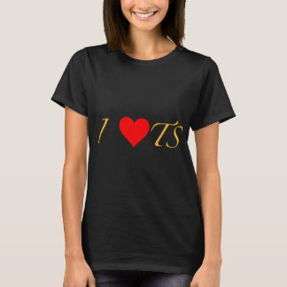 T-shirt j'aime l'amie de solides totaux