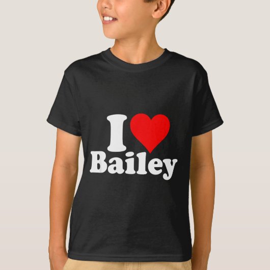 T-shirt J'aime l'amour Bailey (Devant)