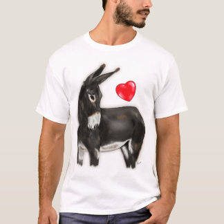 T-shirt J'aime l'âne réservé d'ânes
