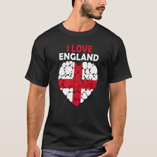 T-shirt J'Aime L'Angleterre Fier D'Être Anglais Drapeau An (Devant)