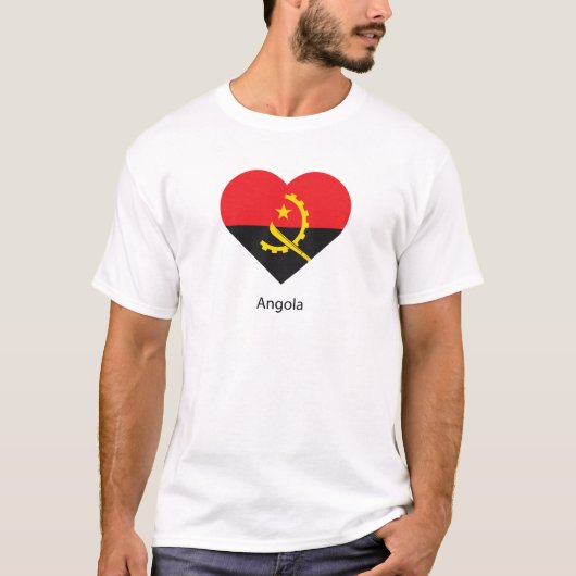 T-shirt J'aime l'Angola (Devant)
