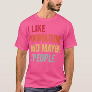 T-shirt J'Aime L'Animation Peut-Être 3 Personnes