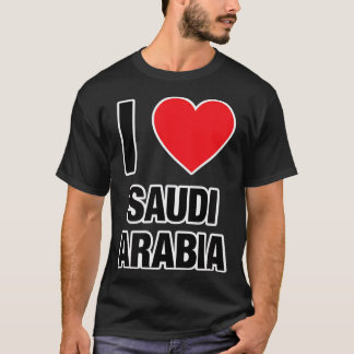 T-shirt J'AIME L'ARABIE SAOUDITE, pays au coeur d'amour ro