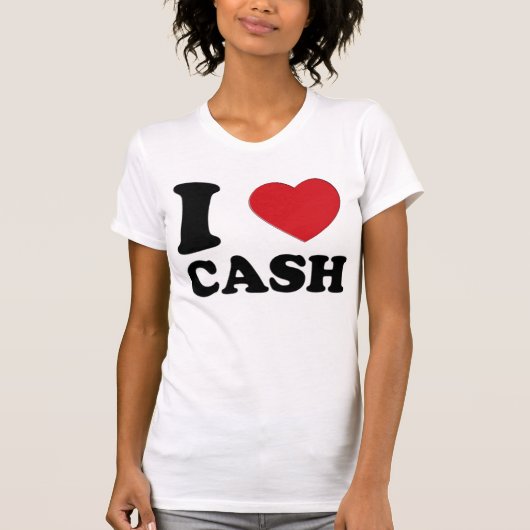 T-SHIRT J'AIME L'ARGENT LIQUIDE (Devant)