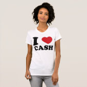 T-SHIRT J'AIME L'ARGENT LIQUIDE (Devant entier)