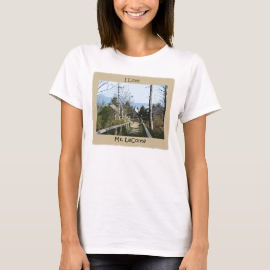 T-shirt J'aime l'art de photo de Mt LeConte (Devant)