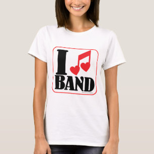 T-shirt J'aime l'art de slogan de chanson cool de groupe