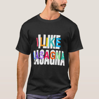 T-shirt J'aime lasagne, Cadeau drôle pour amateur de pâtes