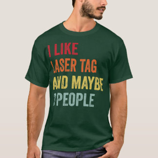 T-shirt J'Aime Laser Tag Peut-Être 3 Personnes
