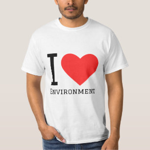 T-shirt J'aime l'autocollant carré environnement