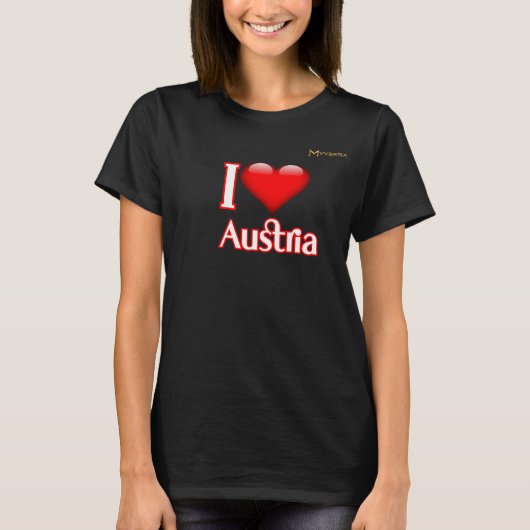 T-shirt J'aime l'Autriche (Devant)