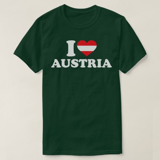 T-shirt J'aime l'Autriche (Design devant)