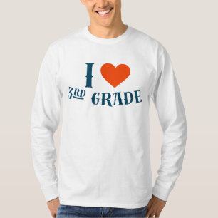 T-shirt J'aime le 3ème uniforme scolaire   de graphique d