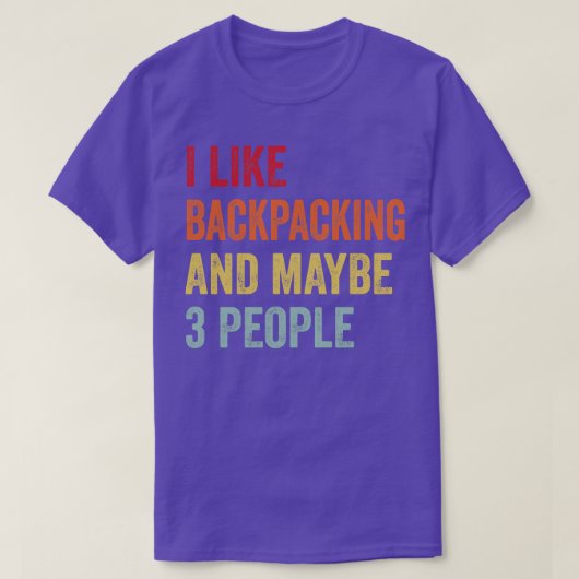 T-shirt J'Aime Le Backpacking Peut Être 3 Personnes (Design devant)