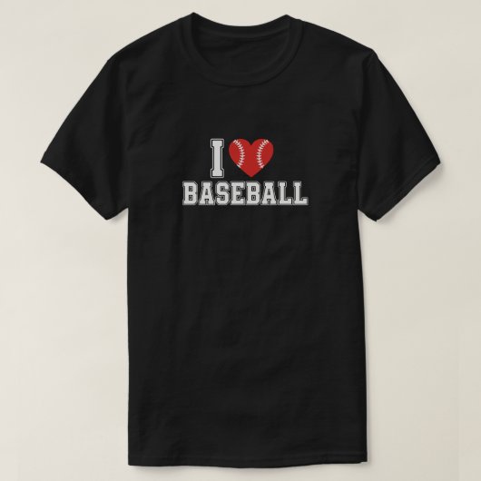T-shirt J'aime le baseball (Design devant)
