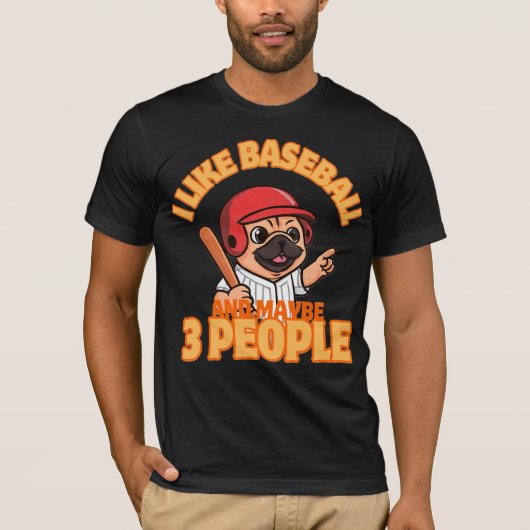 T-shirt J'aime le baseball (Devant)