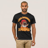 T-shirt J'aime le baseball (Devant entier)
