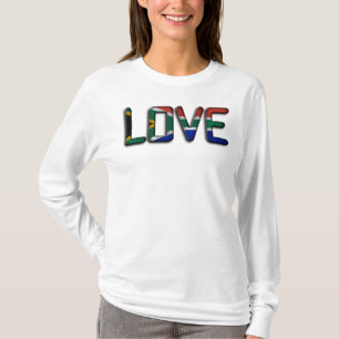 T-shirt J'Aime Le Baseball En Afrique Du Sud Avec Compassi