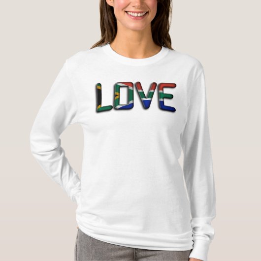 T-shirt J'Aime Le Baseball En Afrique Du Sud Avec Compassi (Devant)