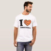 T-shirt J'aime le basket-ball (Devant entier)