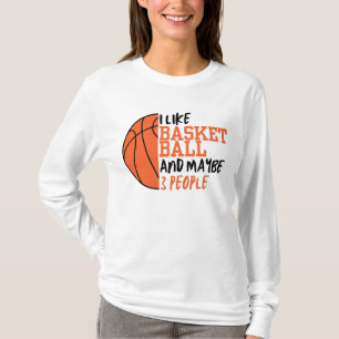T-shirt J'Aime Le Basketball Et Peut-Être 3 Femmes