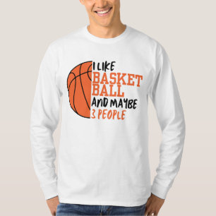 T-shirt J'Aime Le Basketball Et Peut-Être 3 Personnes Homm