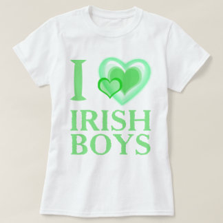 T-shirt J'aime le bébé irlandais de dames de garçons -