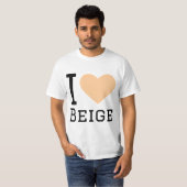 T-shirt J'aime le beige (Devant entier)