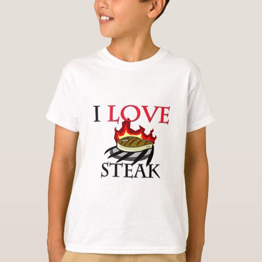 T-shirt J'aime le bifteck (Devant)
