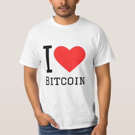 T-shirt J'aime le bitcoin (Devant)