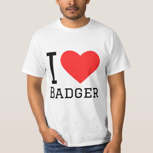 T-shirt J'aime le blaireau (Devant)