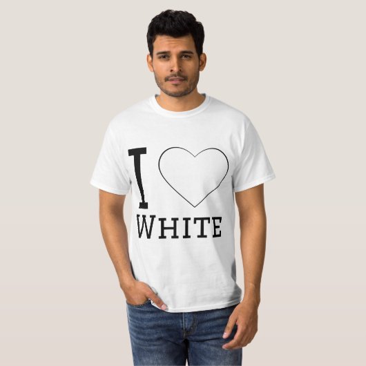 T-shirt J'aime le blanc (Devant entier)