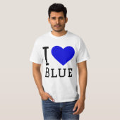 T-shirt J'aime le bleu (Devant entier)