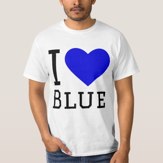 T-shirt J'aime le bleu (Devant)