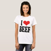 T-shirt J'aime le boeuf (Devant entier)