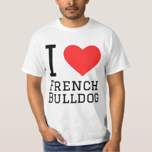 T-shirt J'aime le bulldog français