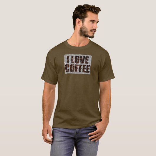 T-shirt J'aime le café (Devant entier)