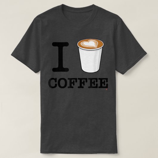 T-shirt J'aime le café (Design devant)