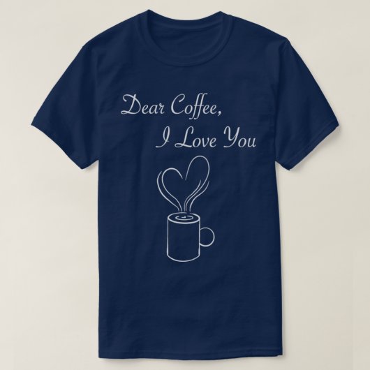 T-SHIRT J'AIME LE CAFÉ2 (Design devant)