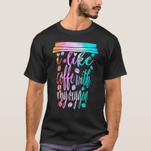 T-shirt J'Aime Le Café Avec Mon Oxygène Caffeine Boire