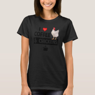 T-shirt J'aime le café et les poules Ferme de caféine de c