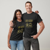 T-shirt J'Aime Le Café Et L'Herbe Et Peut-Être 3 Personnes (Unisexe)
