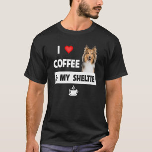 T-shirt J'Aime Le Café Et Mon Étagère Maman Papa Shetland 