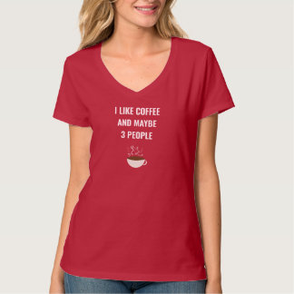 T-shirt J'aime le café et peut-être 3 coiffeuses