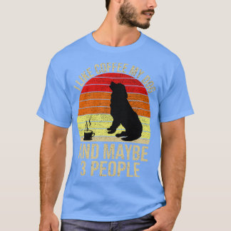 T-shirt J'Aime Le Café Mon Chien Et Peut-Être 3 Personnes