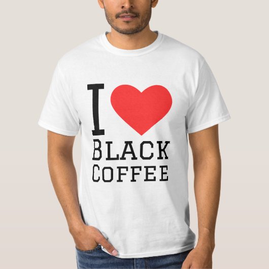 T-shirt J'aime le café noir (Devant)